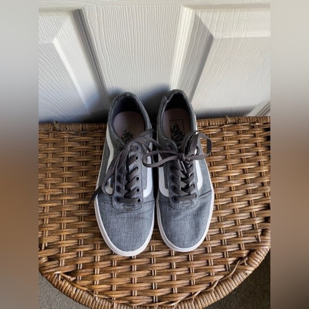 VANS Heather Gray Old Skool Skater Sneakers - Size 6.5